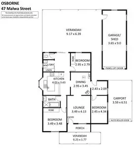 Floorplan of Homely house listing, 47 Malwa Street, Osborne SA 5017
