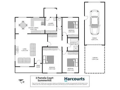 Floorplan of Homely house listing, 3 Pamela Court, Summerhill TAS 7250