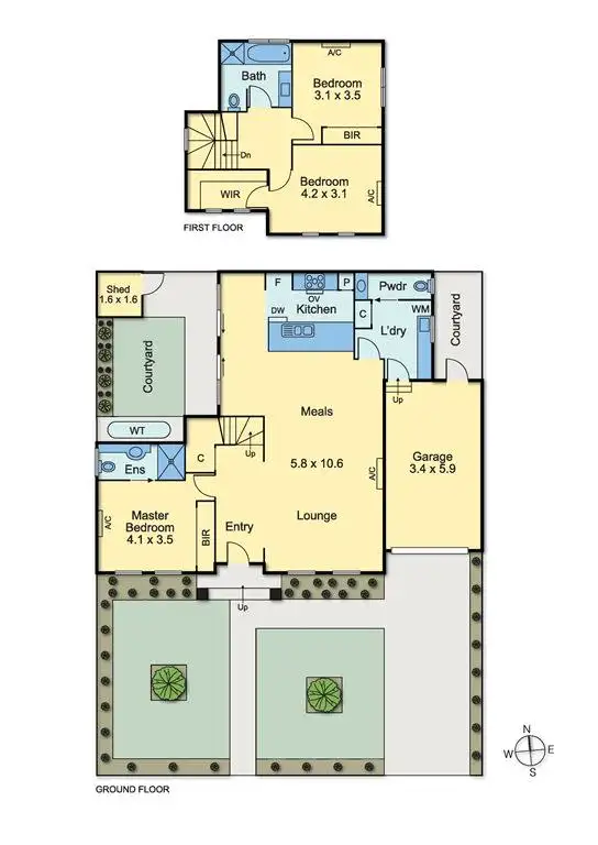 Floorplan of Homely townhouse listing, 1/100 Rathcown Road, Reservoir VIC 3073