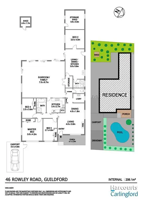 Floorplan of Homely house listing, 46 Rowley Road, Guildford NSW 2161