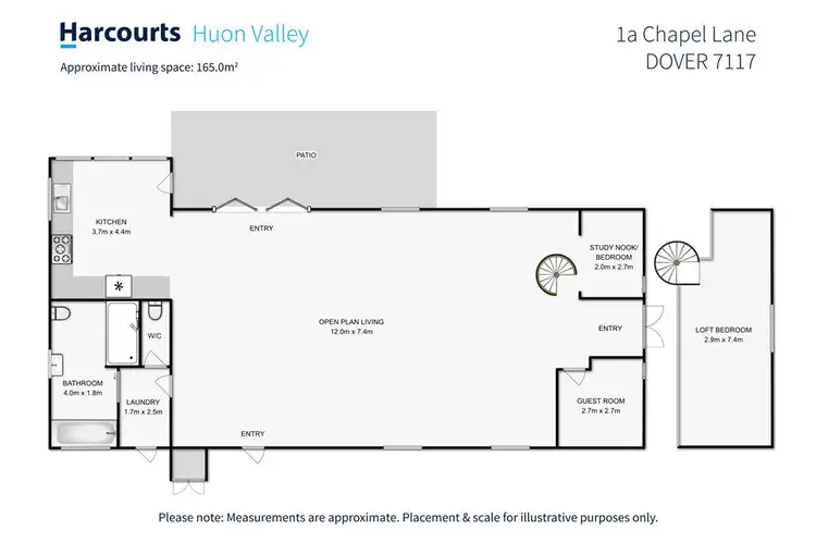 Floorplan of Homely house listing, 1A Chapel Lane, Dover TAS 7117