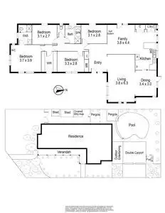 Floorplan of Homely house listing, 1 Kalara Place, Vermont South VIC 3133