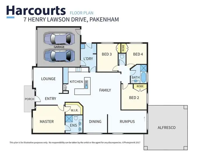 Floorplan of Homely house listing, 7 Henry Lawson Drive, Pakenham VIC 3810