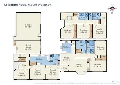 Floorplan of Homely house listing, 13 Toirram Road, Mount Waverley VIC 3149