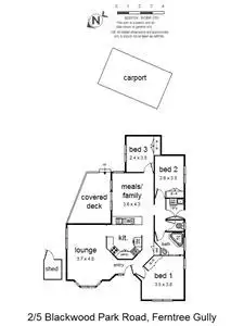 Floorplan of Homely house listing, 2/5 Blackwood Park Road, Ferntree Gully VIC 3156