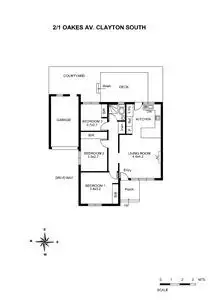 Floorplan of Homely unit listing, 2/1 Oakes Avenue, Clayton South VIC 3169