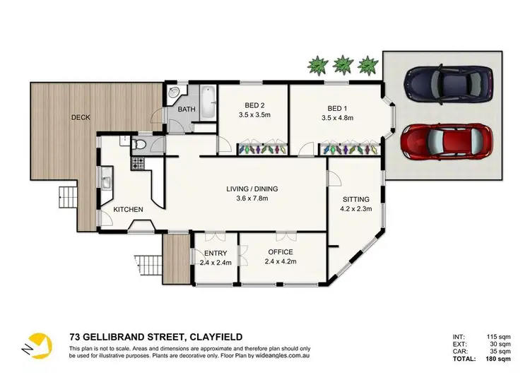 Floorplan of Homely townhouse listing, 73 Gellibrand Street, Clayfield QLD 4011