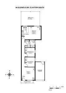 Floorplan of Homely house listing, 44 Glenelg Drive, Clayton South VIC 3169