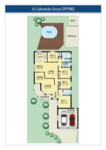 Floorplan of Homely house listing, 55 Calendula Circuit, Epping VIC 3076