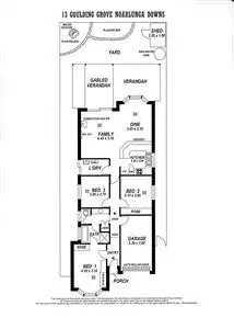 Floorplan of Homely house listing, 13 Goulding Grove, Noarlunga Downs SA 5168