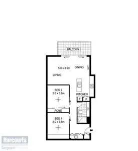 Floorplan of Homely apartment listing, 15/30 Metro Parade, Mawson Lakes SA 5095