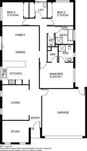 Floorplan of Homely house listing, 17 Tilden Rise, Cranbourne North VIC 3977