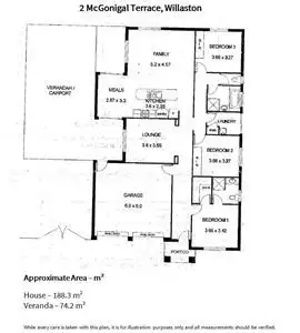 Floorplan of Homely house listing, 2 McGonigal Place, Willaston SA 5118