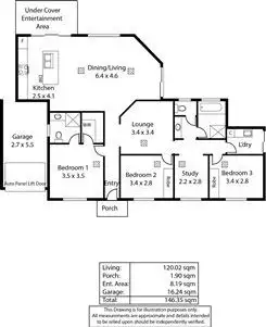 Floorplan of Homely house listing, 14 Carolan Crescent, Valley View SA 5093