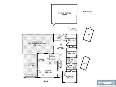 Floorplan of Homely house listing, 25 Easton Road, Happy Valley SA 5159