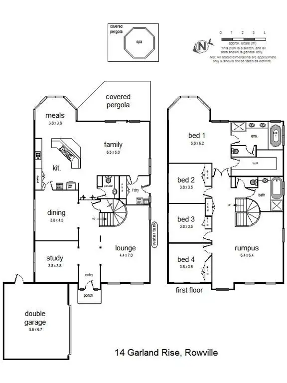 Floorplan of Homely house listing, 14 Garland Rise, Rowville VIC 3178