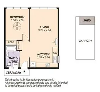 Floorplan of Homely unit listing, 3/7 Vine Lane, Glen Osmond SA 5064
