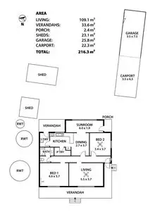 Floorplan of Homely house listing, 999 Strathalbyn Road, Hahndorf SA