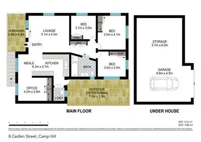 Floorplan of Homely house listing, 8 Cedlen Street, Camp Hill QLD 4152