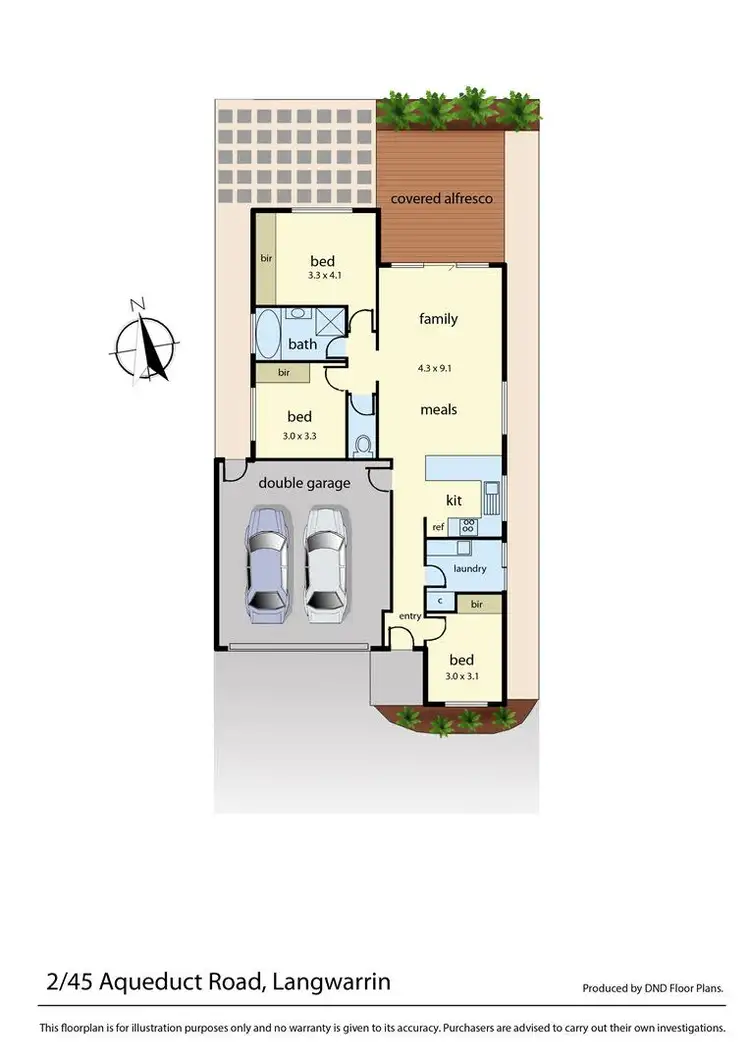Floorplan of Homely unit listing, 2/45 Aqueduct Road, Langwarrin VIC 3910