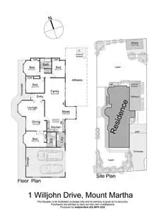 Floorplan of Homely house listing, 1 Willjohn Drive, Mount Martha VIC 3934