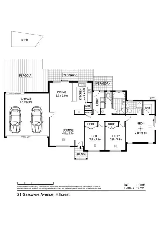 Floorplan of Homely house listing, 21 Gascoyne Avenue, Hillcrest SA 5086