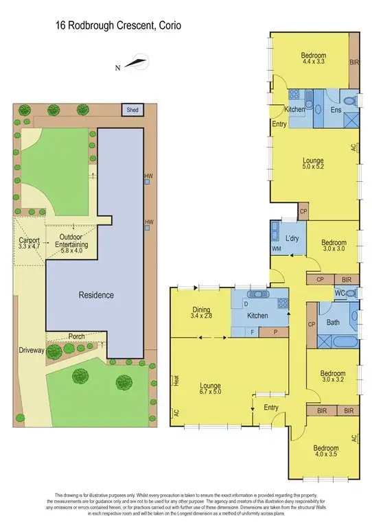 Floorplan of Homely house listing, 16 Rodbrough Crescent, Corio VIC 3214