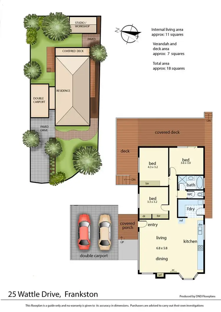 Floorplan of Homely house listing, 25 Wattle Drive, Frankston VIC 3199