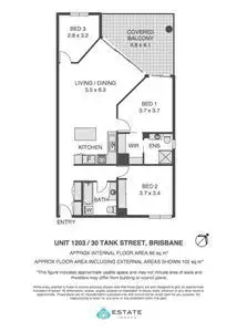 Floorplan of Homely unit listing, 1203/30 Tank Street, Brisbane City QLD 4000