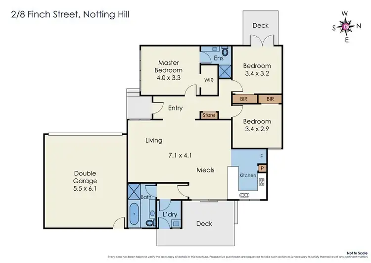 Floorplan of Homely townhouse listing, 2/8 Finch Street, Notting Hill VIC 3168
