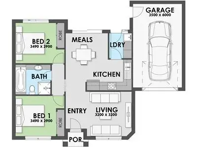 Floorplan of Homely unit listing, 2/249 Bethany Road, Tarneit VIC 3029