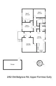 Floorplan of Homely unit listing, 2/62 Old Belgrave Road, Upper Ferntree Gully VIC 3156