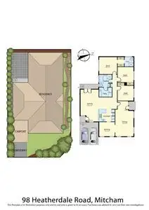 Floorplan of Homely house listing, 98 Heatherdale Road, Mitcham VIC 3132