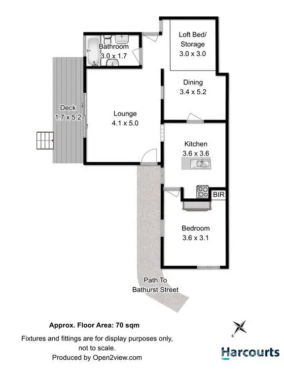 Floorplan of Homely townhouse listing, 3/182 Bathurst Street, Hobart TAS 7000