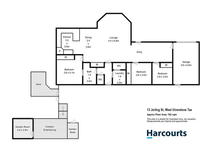 Floorplan of Homely house listing, 13 Jerling Street, West Ulverstone TAS 7315