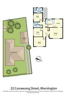 Floorplan of Homely house listing, 22 Currawong St, Mornington VIC 3931