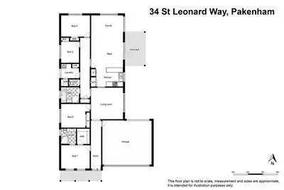 Floorplan of Homely house listing, 34 St Leonard Way, Pakenham VIC 3810