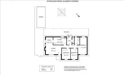 Floorplan of Homely house listing, 33 Peacock Road, Elizabeth Downs SA 5113