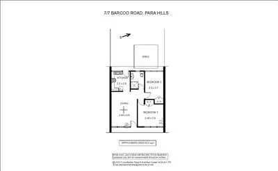 Floorplan of Homely unit listing, 7/7 Barcoo Road, Para Hills SA 5096