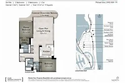 Floorplan of Homely apartment listing, 33/3645 Main Beach Parade, Main Beach QLD 4217
