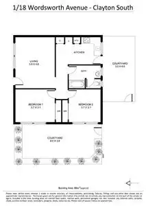 Floorplan of Homely unit listing, 1/18 Wordsworth Avenue, Clayton South VIC 3169