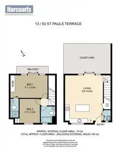 Floorplan of Homely unit listing, 13/53 St Pauls Terrace, Spring Hill QLD 4000