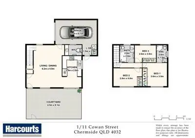 Floorplan of Homely townhouse listing, 1/11 Cowan Street, Chermside QLD 4032