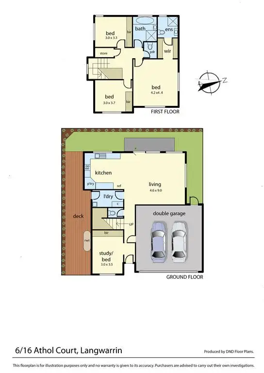 Floorplan of Homely townhouse listing, 6/16 Athol Court, Langwarrin VIC 3910