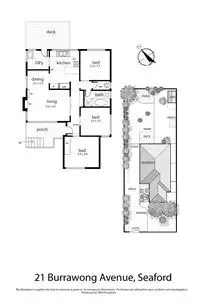 Floorplan of Homely house listing, 21 Burrawong Ave, Seaford VIC 3198