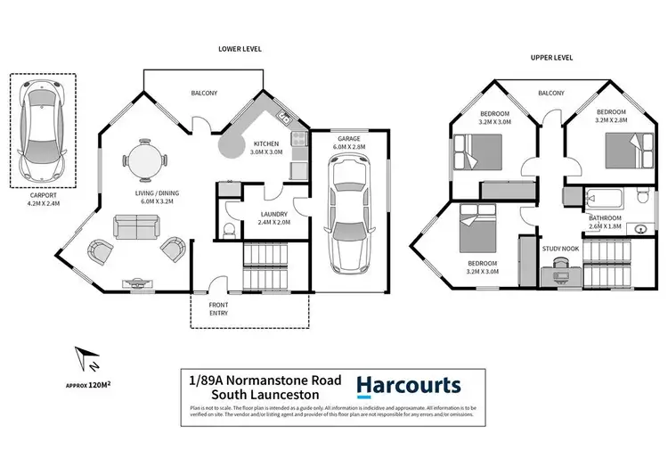 Floorplan of Homely townhouse listing, 1/89a Normanstone Road, South Launceston TAS 7249