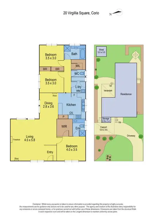 Floorplan of Homely house listing, 20 Virgillia Square, Corio VIC 3214