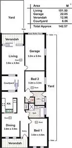 Floorplan of Homely unit listing, 6/36 Brown Street, Willaston SA 5118
