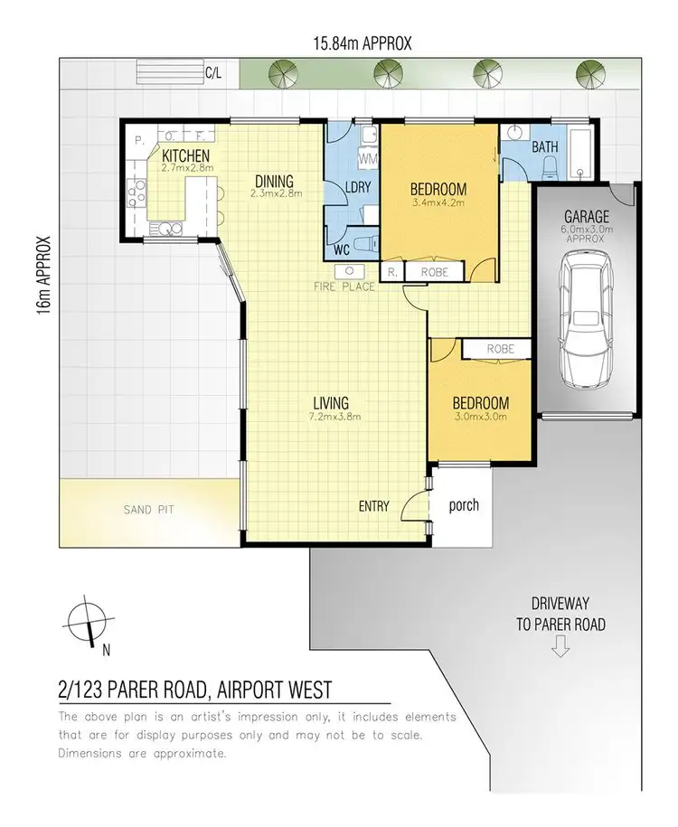 Floorplan of Homely villa listing, 2/123 Parer Road, Airport West VIC 3042