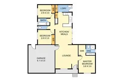 Floorplan of Homely unit listing, 1/1A Simpson Road, Ferntree Gully VIC 3156
